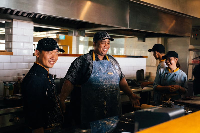 Catering buffet spread at a corporate event